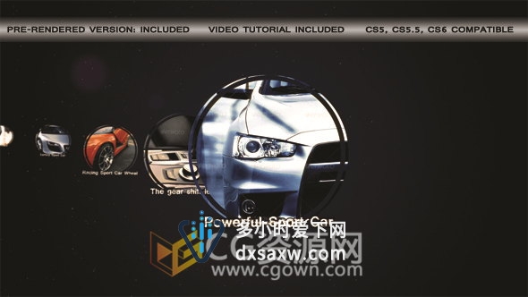 汽车图片展示改款换代升级新功能介绍视频动画AE模板