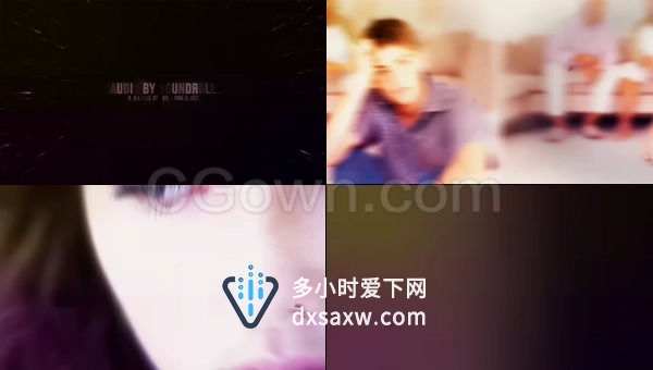 快速滚动雪花特效展示企业动态促销宣传照片作品集幻灯片-AE模板下载
