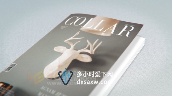 杂志封面书籍翻页演示宣传视频效果制作工程文件-AE模板下载