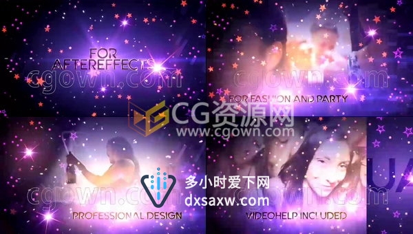 灯光闪烁背景音乐聚会娱乐时尚开幕晚会视频宣传-AE模板工程