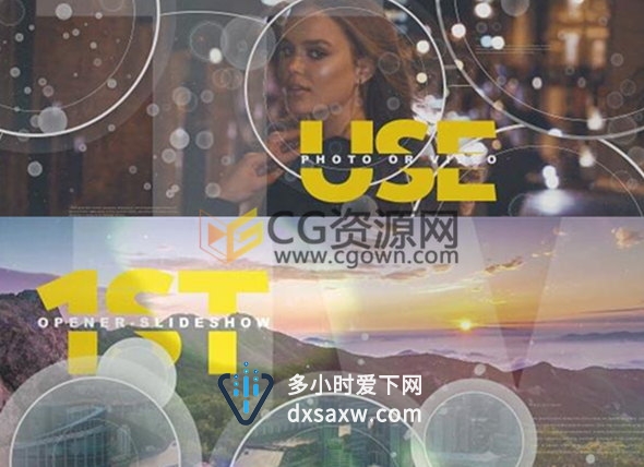 像水泡样圆形动画遮罩转场幻灯片现代宣传开场视频制作-AE模板下载