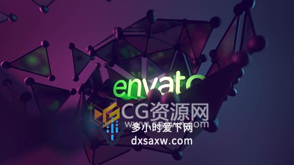 C4D工程AE模板制作三维点线图形动力学动画LOGO片头