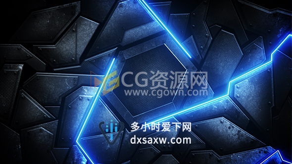 古代金属科技LOGO片头网络游戏科幻宣传开场视频AE模板