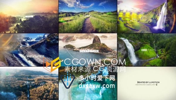 公司宣传视频制作现代优雅动态幻灯片旅行图文动画-AE模板下载