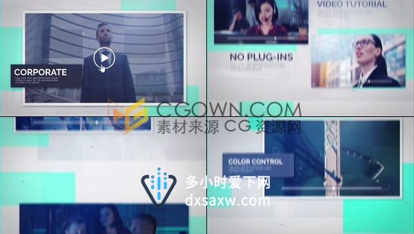 公司商务宣传片制作演示事件介绍幻灯片视频动画效果-AE模板下载