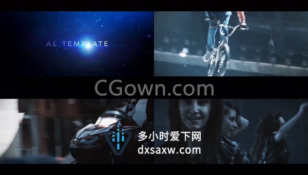 耀斑粒子文字标题介绍电影预告片或游戏宣传片活动视频-AE模板下载