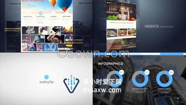 Web万维网站开发网页平面设计主题介绍宣传视频制作-AE模板下载