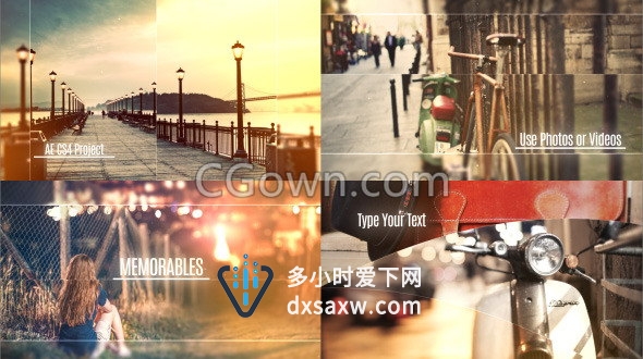 复古图片遮罩开场值得纪念介绍视频动画制作工程-AE模板下载