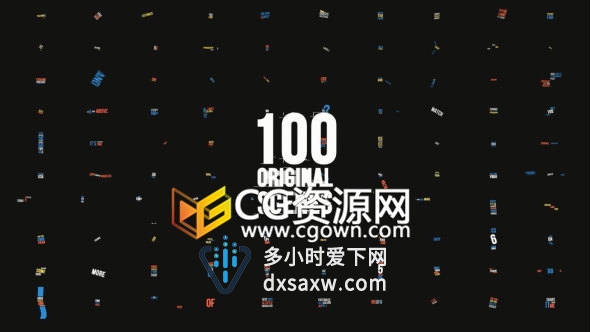 100款4k分辨率现代动感字幕文字动画演示宣传标题-AE模板下载