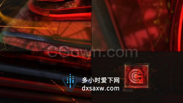 Element3D制作三维科技感News新闻片头游戏宣传LOGO动画-AE模板下载