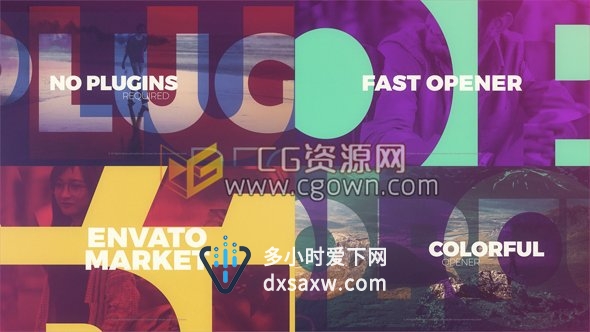 AE模板制作时尚宣传片头文字图片快闪开场视频动画效果