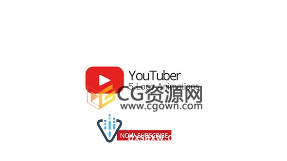 5种设计图形公司标志片头搜索引出LOGO动画效果AE模板