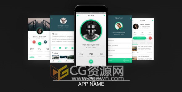 开发者手机APP应用程序UI与UX设计展示宣传视频动画AE模板