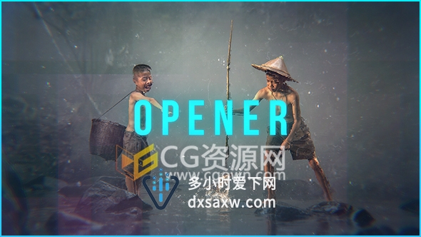 AE模板时尚动感节奏视频图文动画片头开场