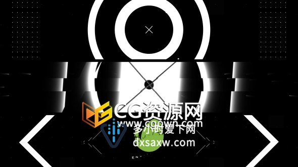 图形动画故障效果游戏平台LOGO宣传片头AE模板