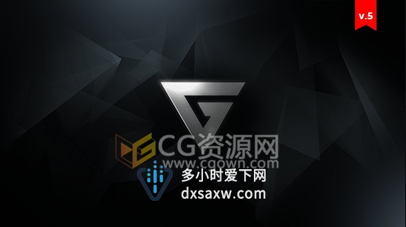 铂金材质LOGO标题片头粒子背景动画标志效果-AE模板下载