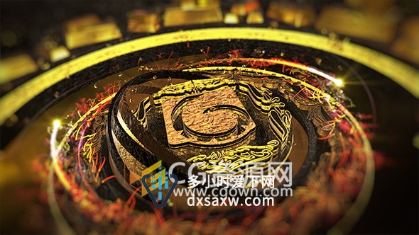 Element 3D v2制作3D黄金或银色标志文字三维片头动画-AE模板
