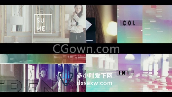 时尚娱乐人物介绍图文时装周视频片头制作-AE模板下载