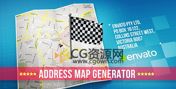 地理信息系统GPS坐标标记世界旅行位置地点地图动画-AE模板