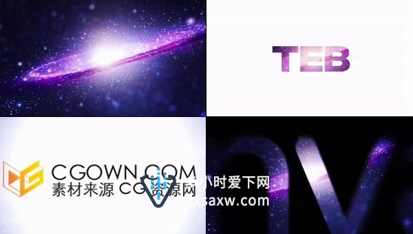 宇宙银河系星空粒子动画演绎LOGO片头视频效果-AE模板下载