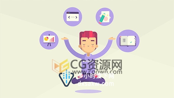 AE模板互联网公司介绍片头网络社交网站演示解说分析MG动画