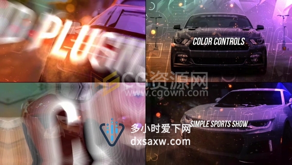 体育视频宣传片开场汽车挑衅健身活力推广视频动画-AE模板下载
