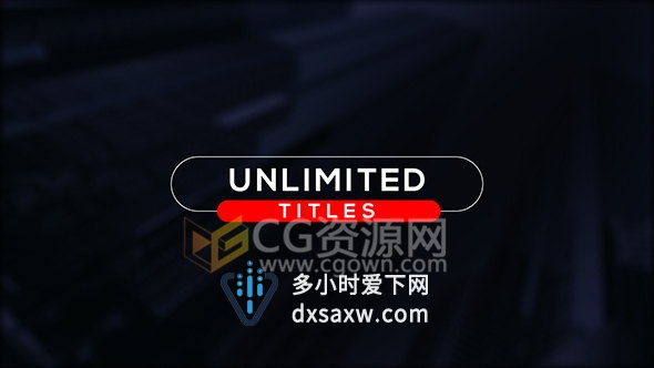 可输入中文字自定义标题字幕动画工程AE模板