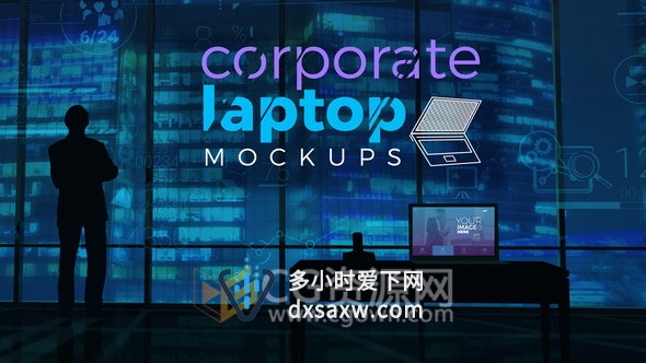 互联网公司企业商务宣传笔记本电脑屏幕展示视频-下载AE模板