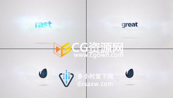 节奏快闪文字炫耀公司LOGO动画片头制作工程-AE模板下载