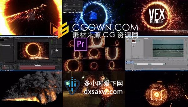 制作奇异博士电影中粒子能量传送门特效效果片头-AE模板工程