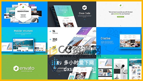 网站/软件演示展示设计工作室公司商务网站介绍宣传视频-AE模板工程