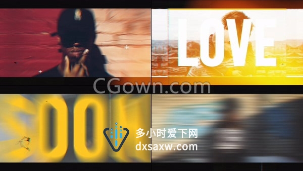 动态幻灯片现代照片城市宣传片简介快速视频效果-AE模板下载