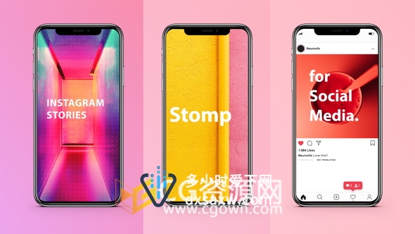 手机网络社交软件媒体APP广告竖屏效果展示动画视频-AE模板下载