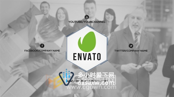 公司介绍视频制作优雅时间线展示照片动画幻灯片效果-下载AE模板