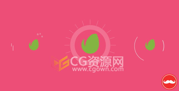 简单图形动画效果揭示LOGO片头图形动画-AE模板下载
