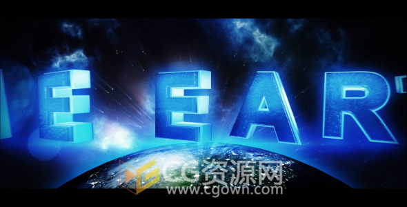 E3D制作三维文字片头动画宣传片开场视频AE模板