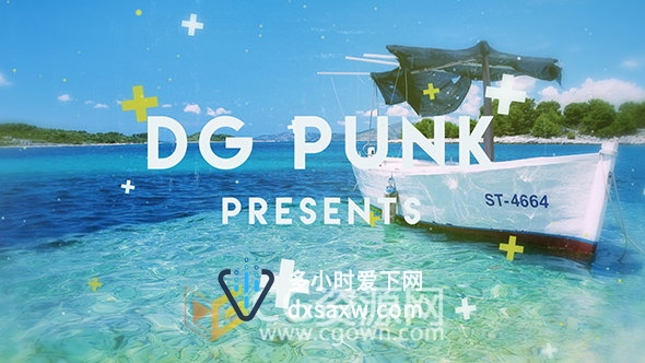 简洁夏天清新假期旅游介绍幻灯片视频宣传制作-AE模板下载