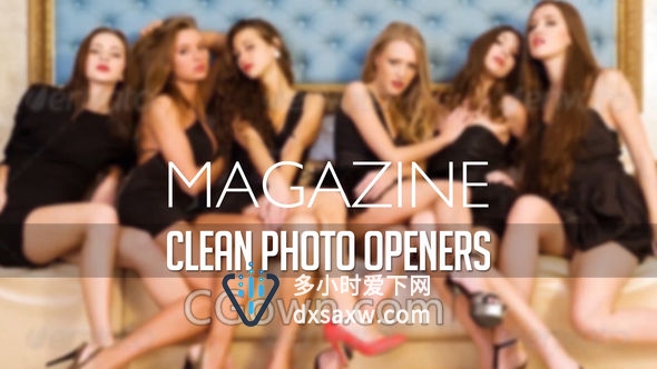 时尚分屏组合杂志模特照片动画效果企业形象海报视频片头-AE模板下载