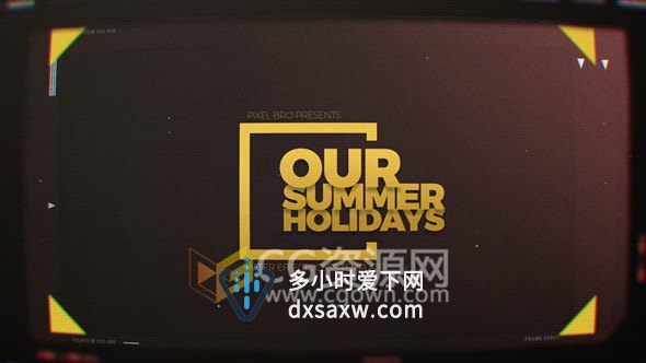 暑假夏天假期特别活动宣传视频不错的照片相册AE模板
