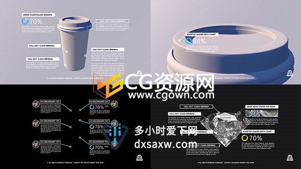 AE模板产品物体详细介绍线条指示标注信息图表动画