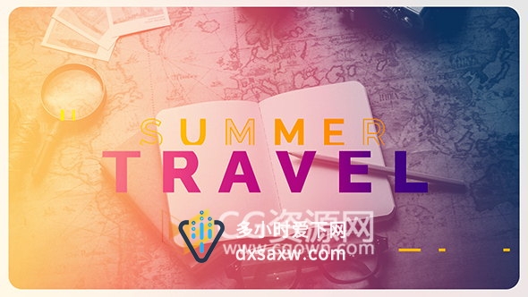 AE模板毕业夏季旅游相册视频文字照片展示动画效果