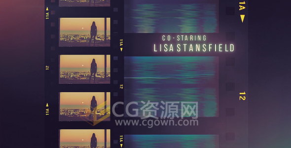 电影胶片光效小故障效果风格动画视频剪辑制作-AE模板下载