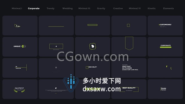 150+文字动画标题排版布局视频字幕包装设计工程-AE模板下载