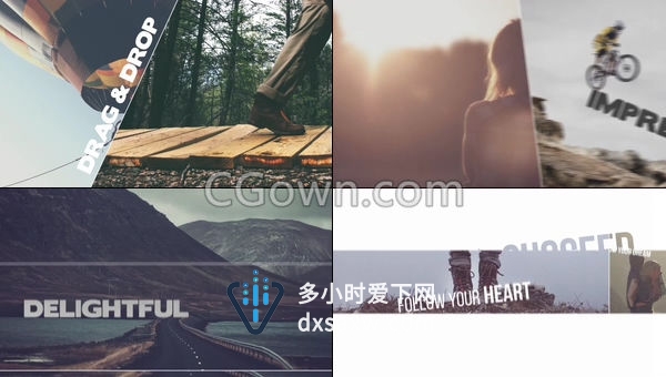 图片文字制作现代介绍短片视频动画假期旅游宣传效果-AE模板下载