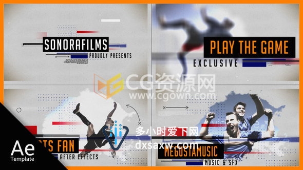 体育视频包装宣传片头世界杯联盟比赛介绍推广-AE模板工程