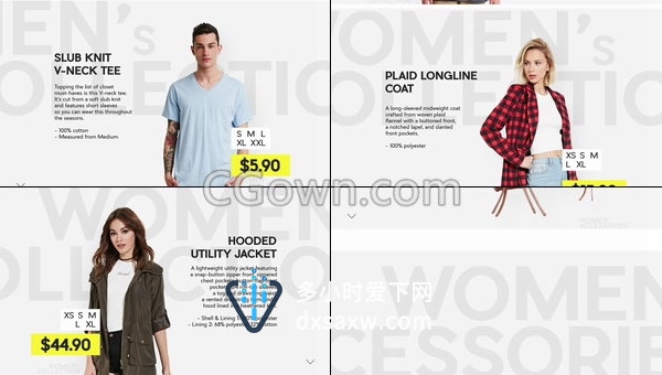 时装市场广告服装折扣网上商店销售促销活动介绍宣传视频-AE模板下载
