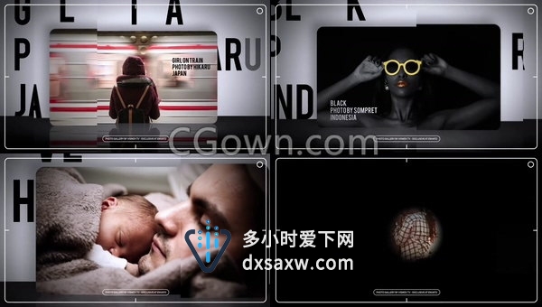 4K分辨率艺术作品展览作品集展示图片宣传幻灯片视频-AE模板下载