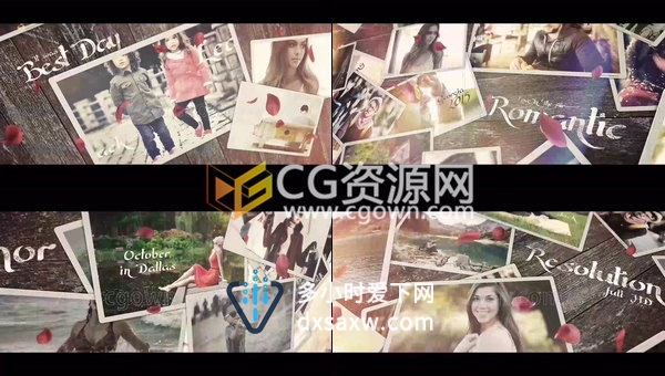 快乐瞬间幻灯片美好回忆学校毕业照片相册视频制作-AE模板下载