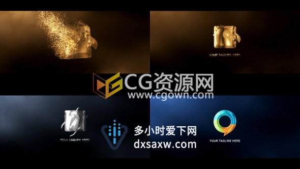 制作Particular粒子汇聚黄金沙散发动画LOGO片头演绎-AE模板下载