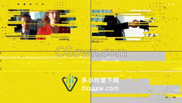 现代高科技感圆圈线路动画展示图片企业宣传视频制作-AE模板下载
